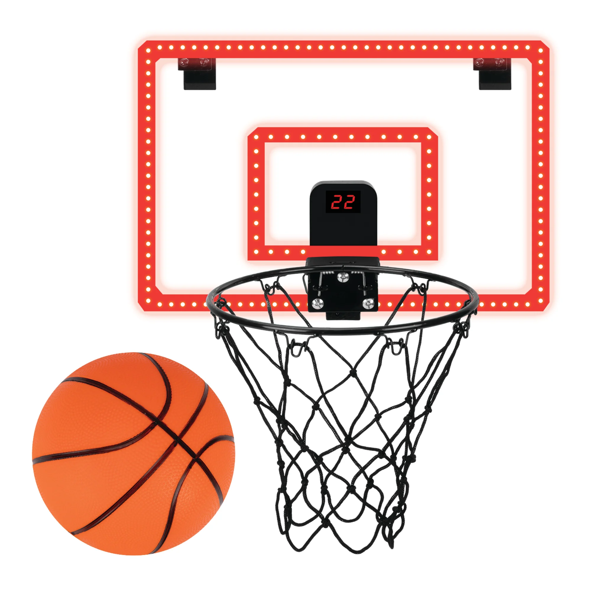 MinnARK Over-the-Door Basketball Hoop, Battery-Powered Indoor Sports Game